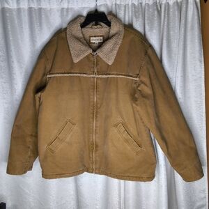 BKE Buckle Jacket Men  Regular Fit Sherpa Lined Trucker Collared Size Large